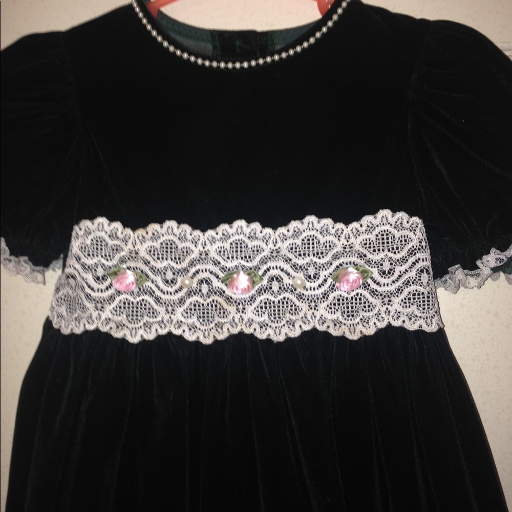 Dark Green Velvet Dress